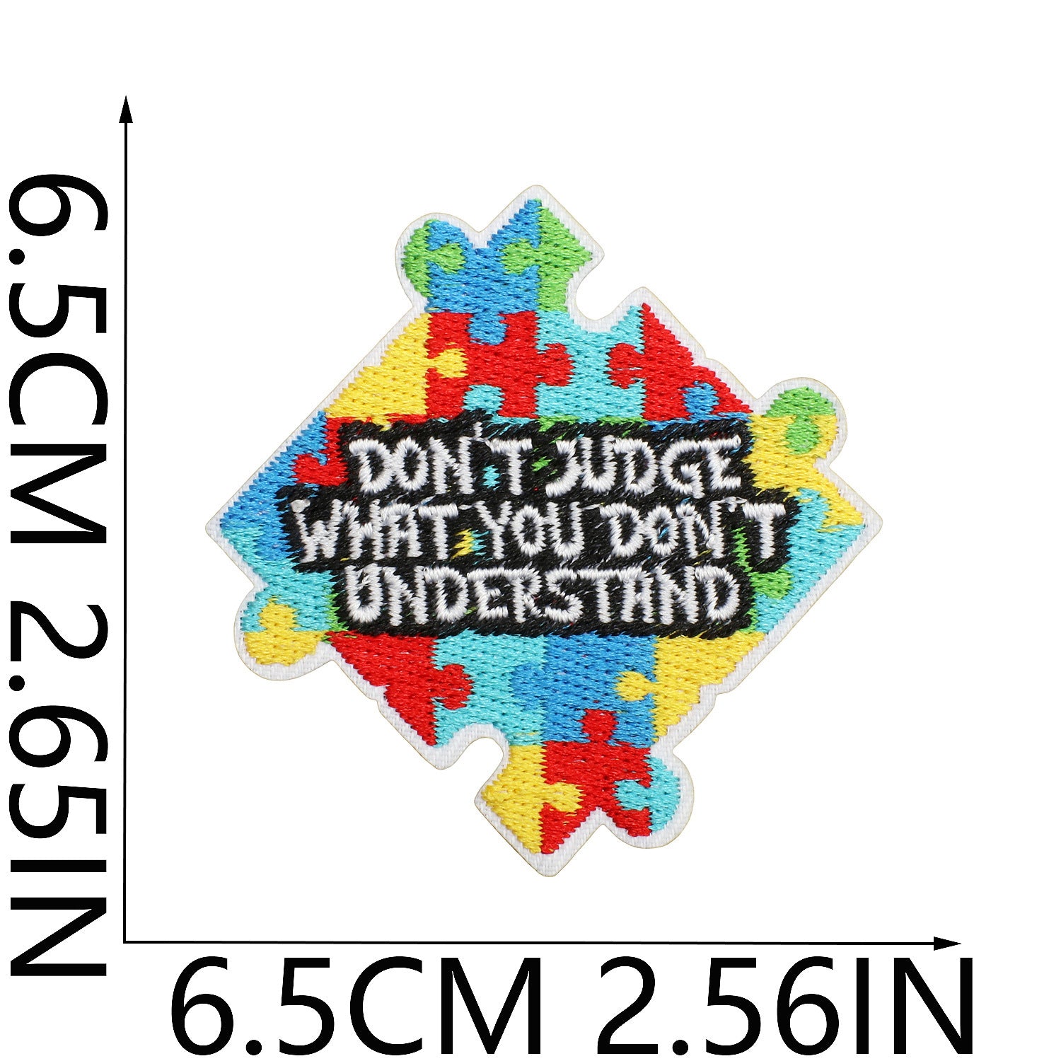 Wholesale Trendy Autism Awareness Embroidered Iron On Patches Butterfly Heart Design Clothing Accessory