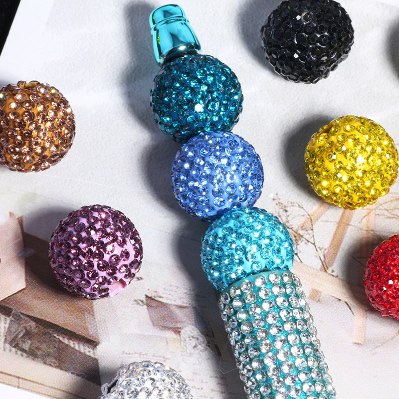 Wholesale 20pcs Soft ceramic colored round beads