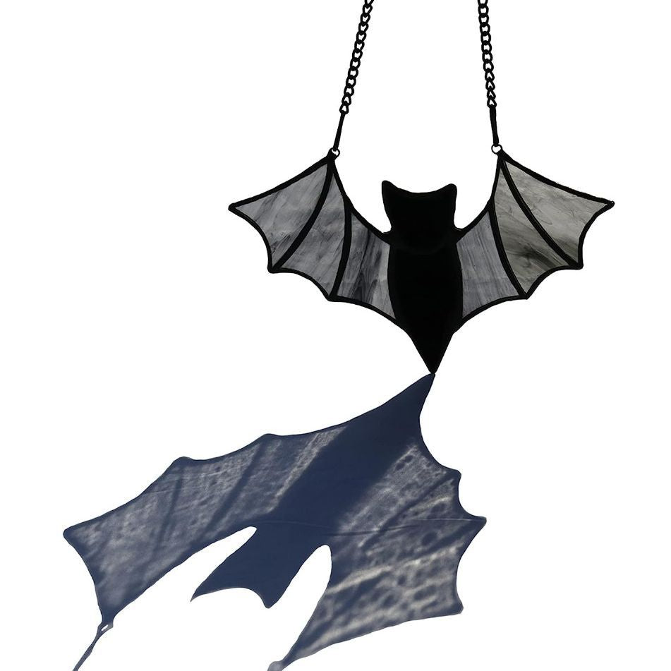 Wholesale Halloween Vampire Bat Stained Glass Window Hanging Ornament Decoration