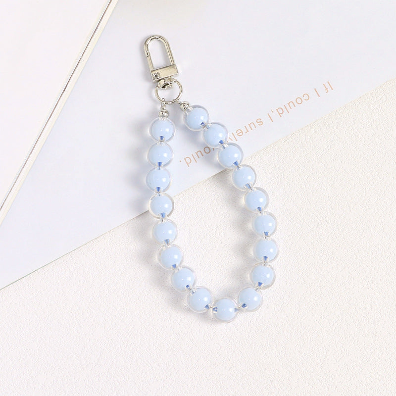 Wholesale Acrylic Candy Color Beaded Bracelet Keychains