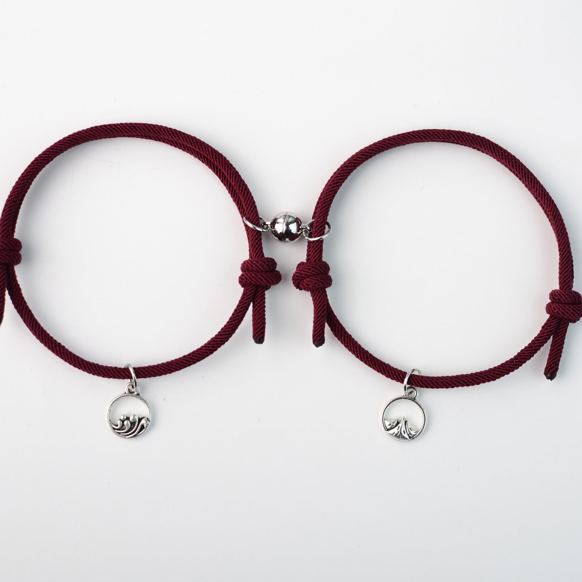 Wholesale  Magnetic Attraction Couple Pair Braided Cord Bracelets