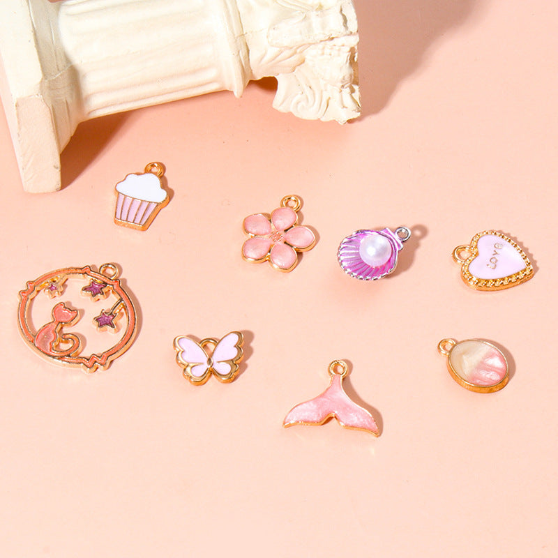 Wholesale Pink Flower Love Series Pendant