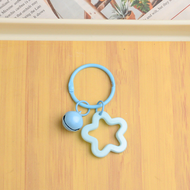 Wholesale 20pcs/pack colorful five-pointed star acrylic keychain pendants