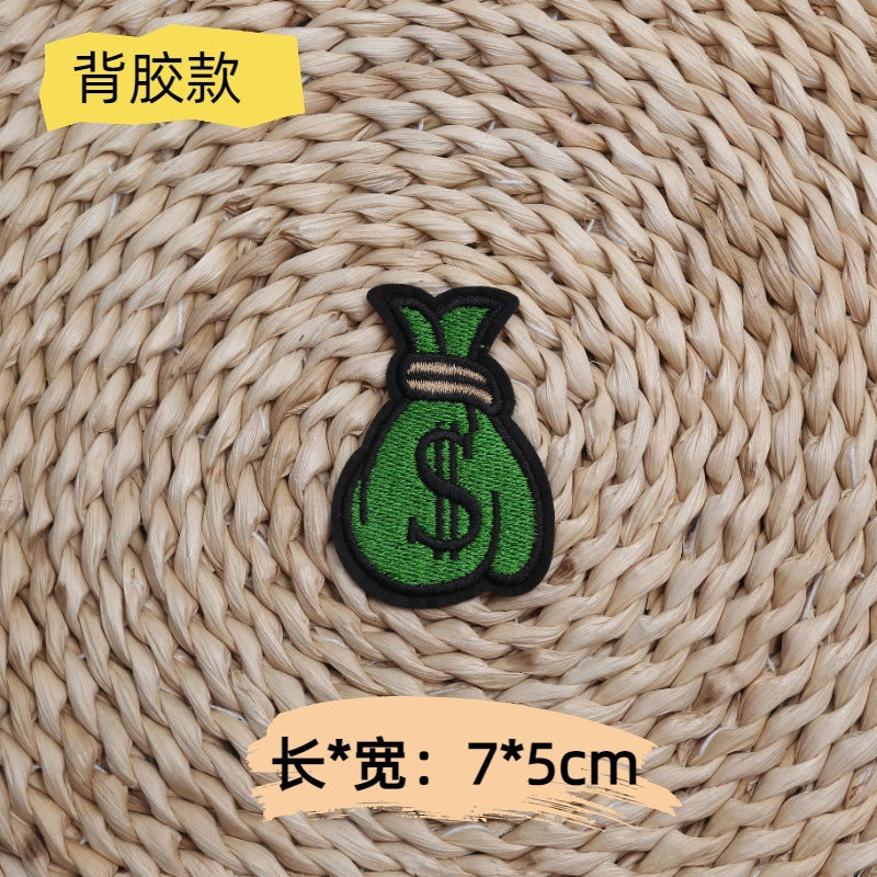 Wholesale 10pcs Team helmet baseball embroidery English square letters DIY Patches