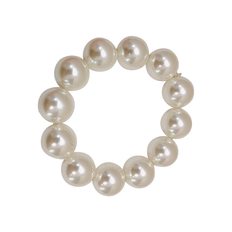 Wholesale Women's Romantic Pearl Hair Rope Hair Ring Sweet All-match Rubber Tendon