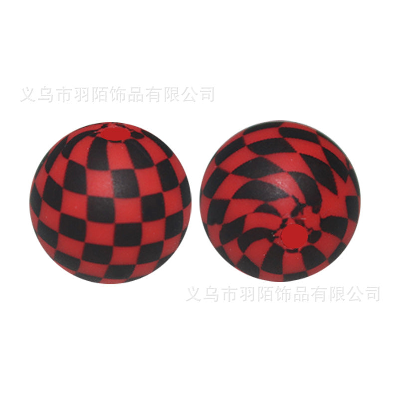 Wholesale 50pcs Silicone Grid Water Transfer Printing Beads