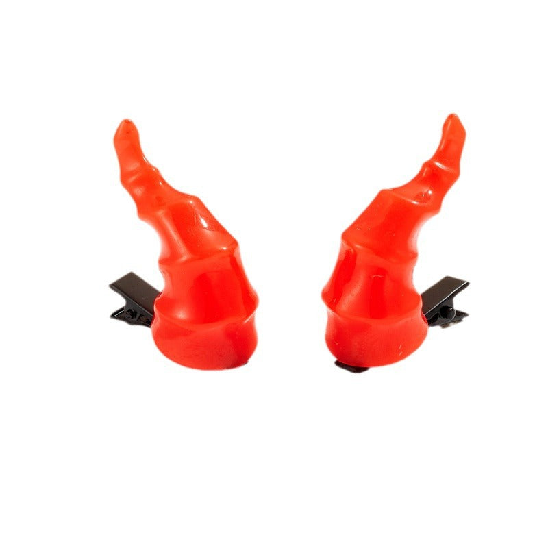 Wholesale devil horns cute anime headdress edge clip  3. 8* 2* 3. 8cm