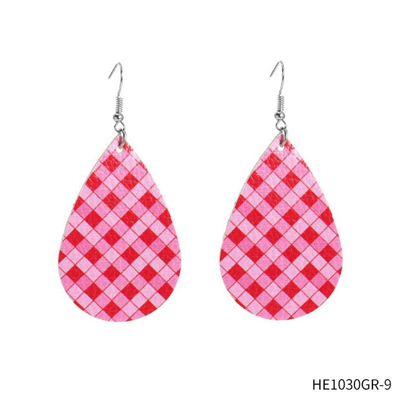 Wholesale Valentine' s Day Sparkling Three Series Heart shaped Acrylic Earrings