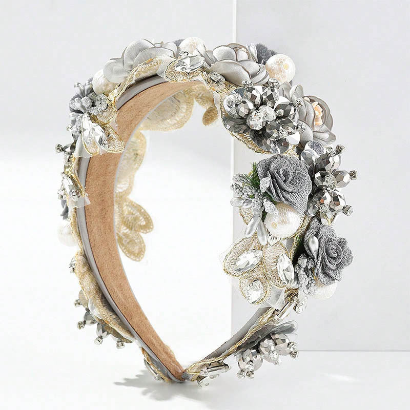 Wholesale Baroque Rhinestones Polyester Headband