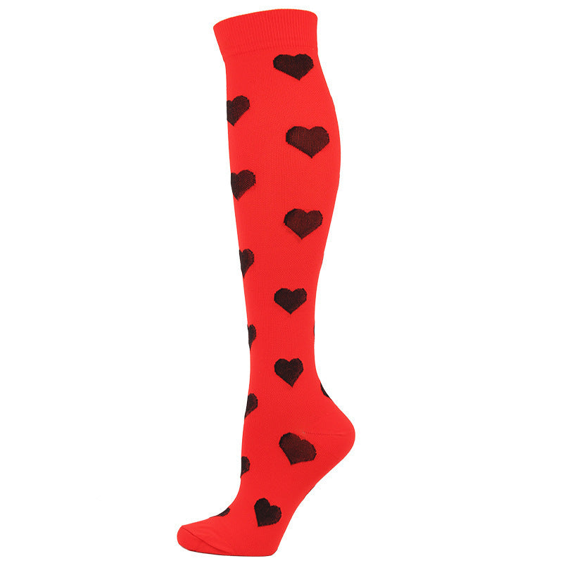 Wholesale 10pcs Valentine's Day Compression Socks Mid-calf Sports Pressure Slimming Beauty Leg Medical Auxiliary Elastic Socks