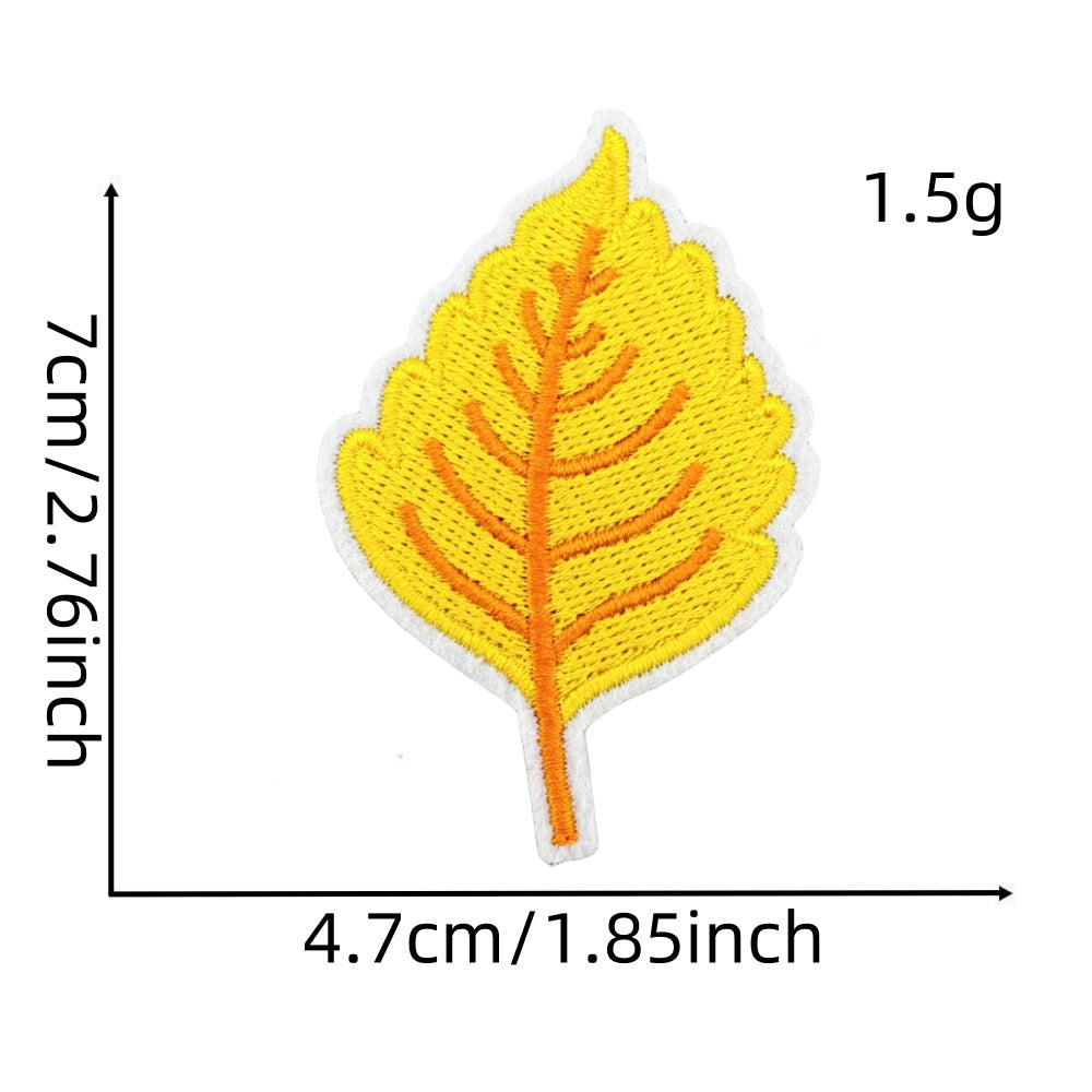 Wholesale Cartoon Autumn Harvest Embroidered Patches Pumpkin Maple Leaf Honey Pot Party Applique Decorative Craft Supply For Clothing Resale