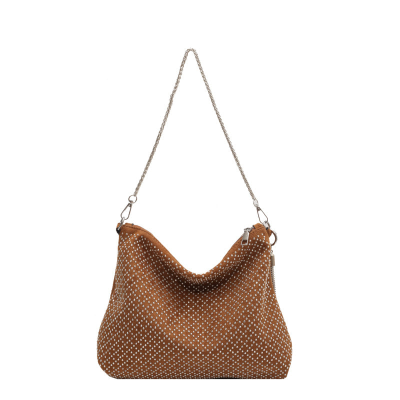 Wholesale PU Large Capacity Shiny Chain Shoulder Bag