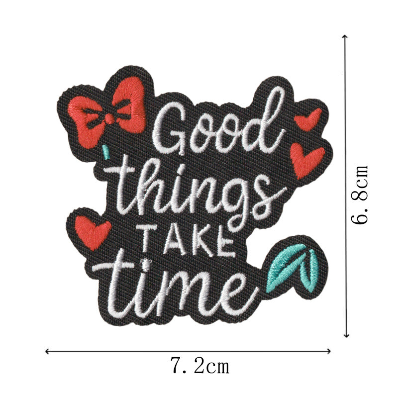 Wholesale Black And White Embroidered Letter Patches Chic DIY Craft Supply For Clothing Hats And Denim Decoration