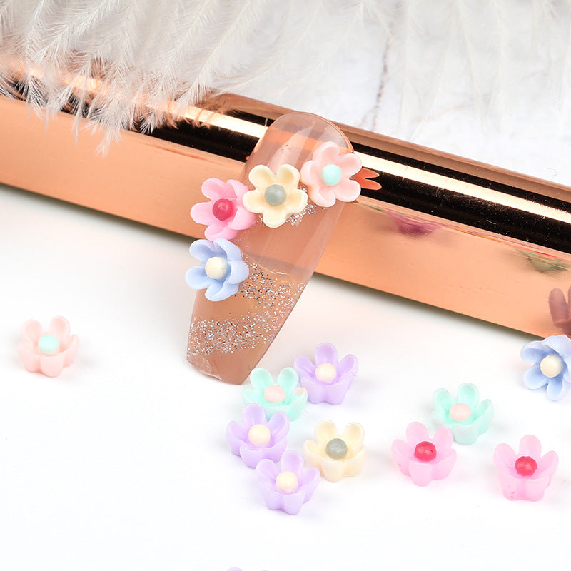 Wholesale 200PCS/PACK Mini Resin Accessories Rose Cherry Blossom Nail Art Jewelry Beads