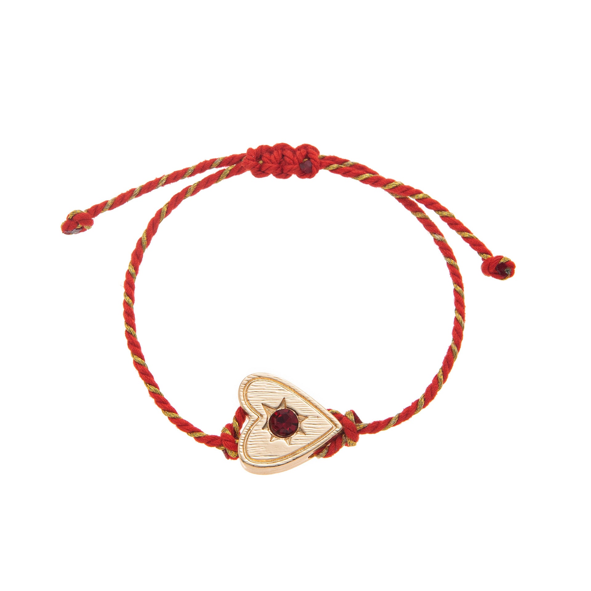 Wholesale Gold Plated Zircon Heart Strawberry Four Point Star Woven Rope Bracelet Set Sweet Cool Jewelry For Women Everyday Fashion Accessory