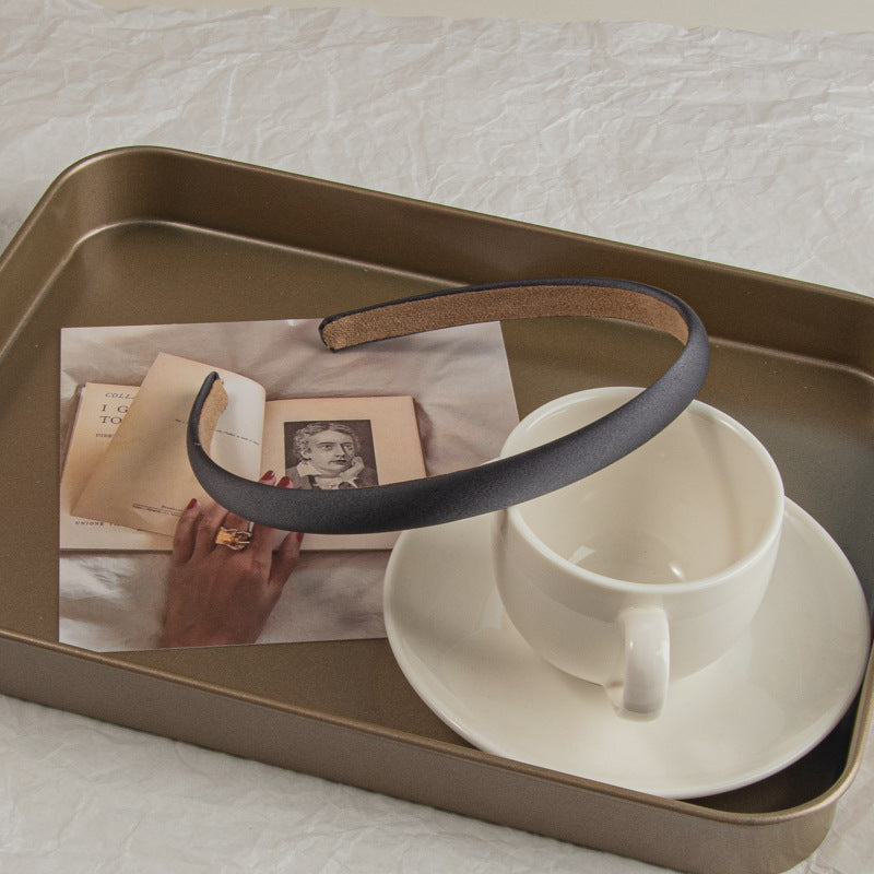 Wholesale Solid color retro satin thin headband sweet temperament hairpin