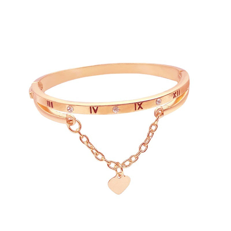 Wholesale Love Roman Tassel Heart Bracelet