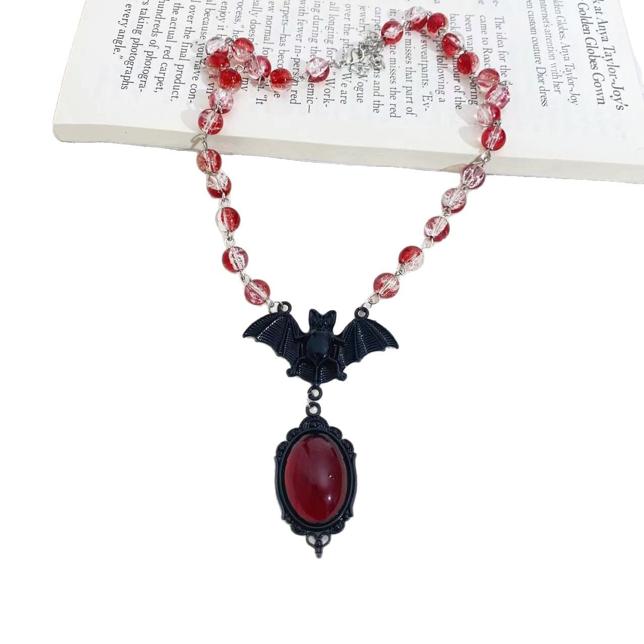 Wholesale Dark Gothic Blood Spider Crystal Necklace
