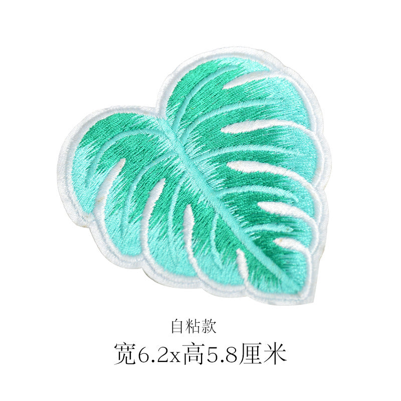 Wholesale Self Adhesive Embroidered Leaf Patches DIY Clothing Accessory Craft Supply For Bags Hats Shoes Home Decor