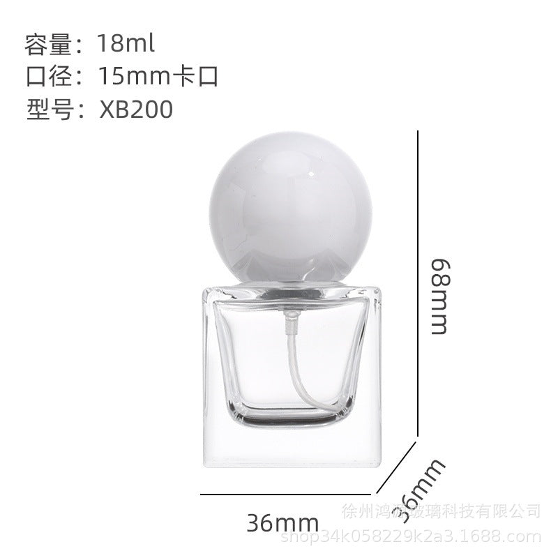 Wholesale wholesale perfume Spray bottle bayonet square mini cosmetic sub-bottle 18ml spray glass empty bottle