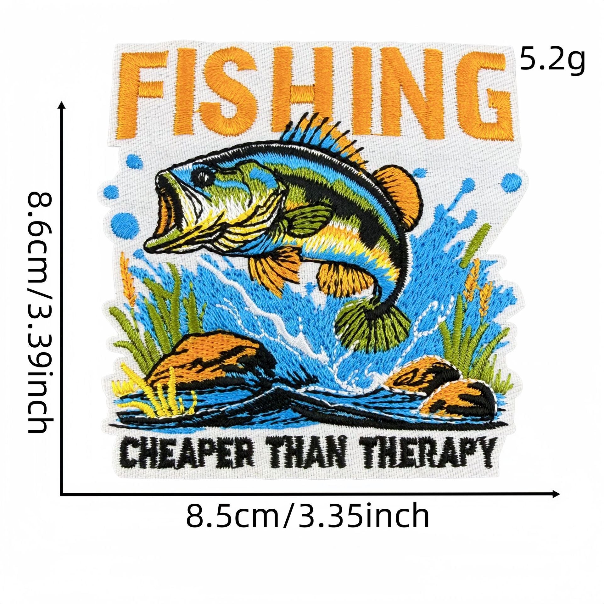 Wholesale 20 Pack Fishing Themed Embroidered Patches Cartoon Iron On Stickers For Clothing Decoration DIY Craft