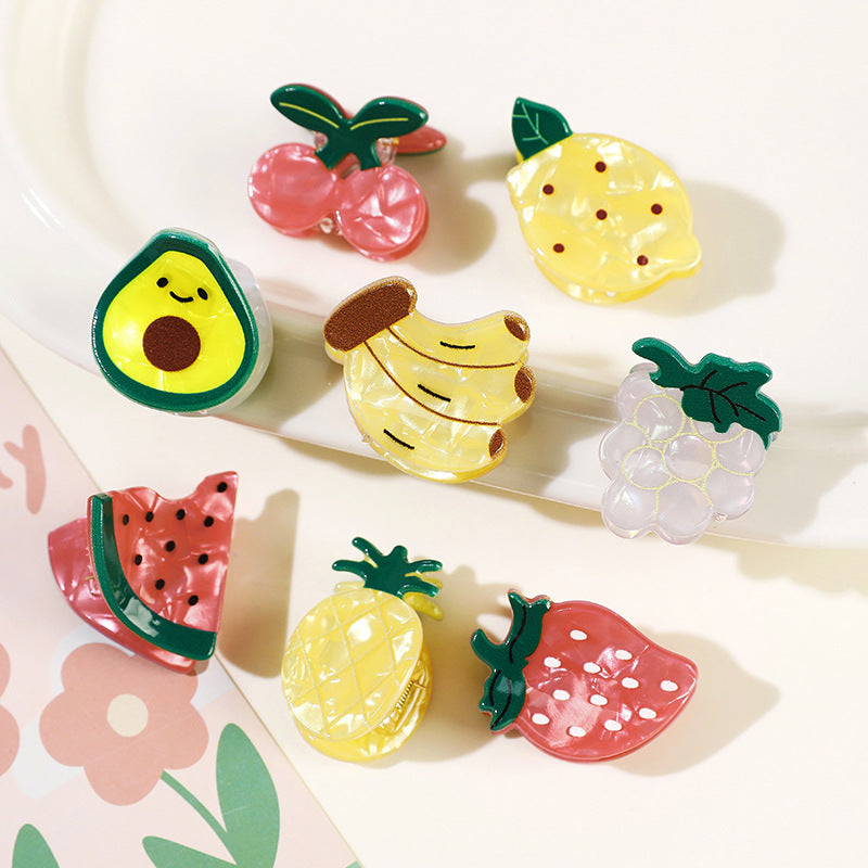 Wholesale Acrylic Fruit Design Hair Claw Clips Cute Fashion Hair Accessory For Everyday Styling