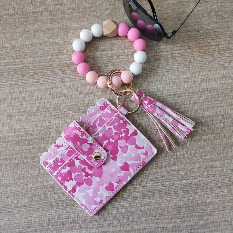 Wholesale Christmas Santa Claus Snowman Moose Silicone Wrist Coin Purse Keychain