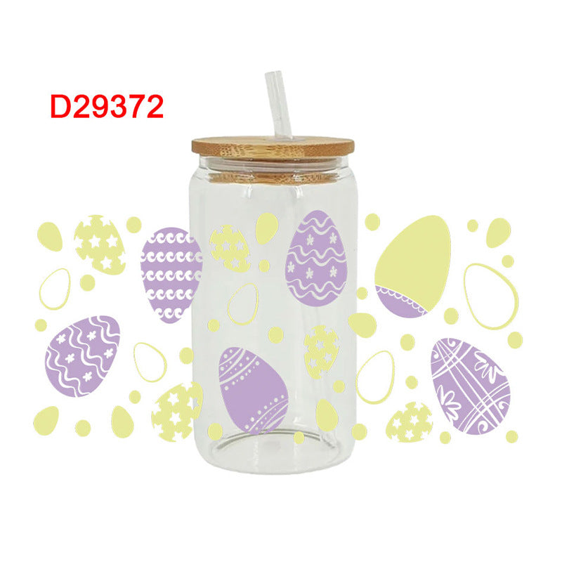 Wholesale Cute cartoon multicolor 16oz Cup UV DTF Wraps