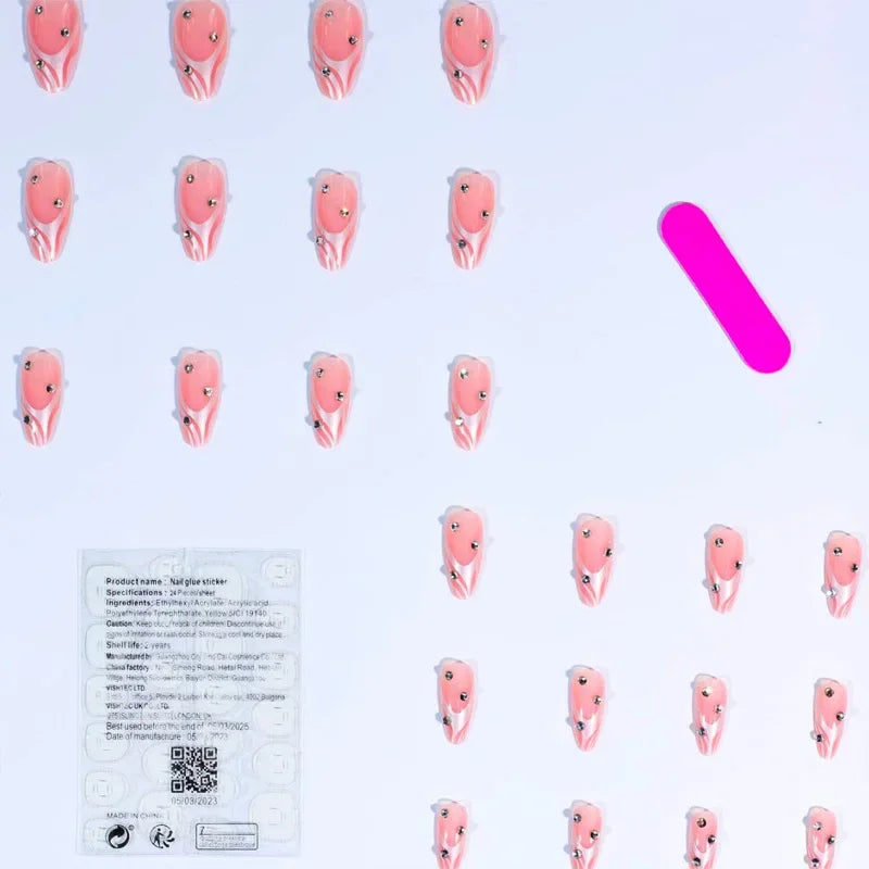 Wholesale Simple glittering diamond Press-on Nails