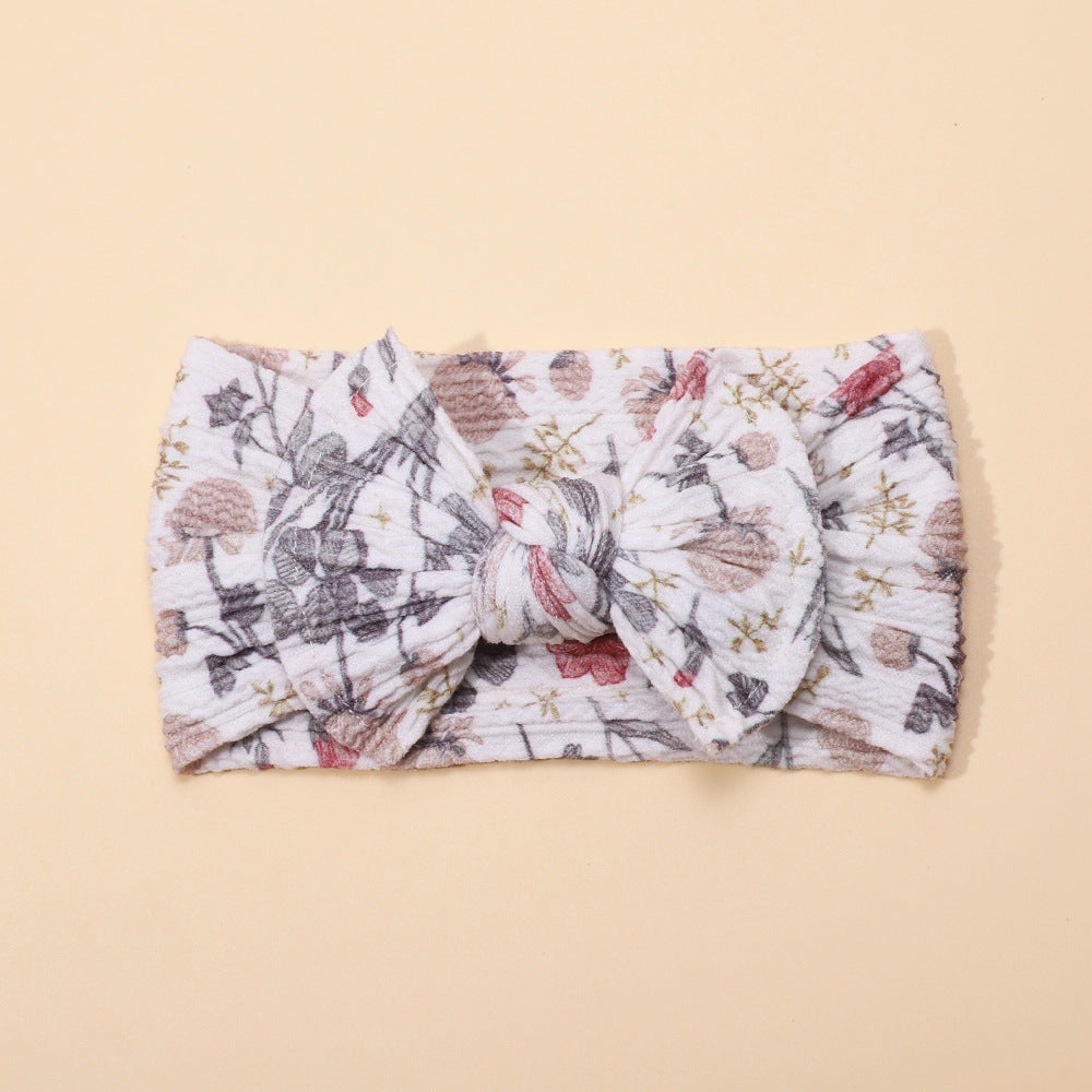 Wholesale Printed Bow Fabric Children's Headbands