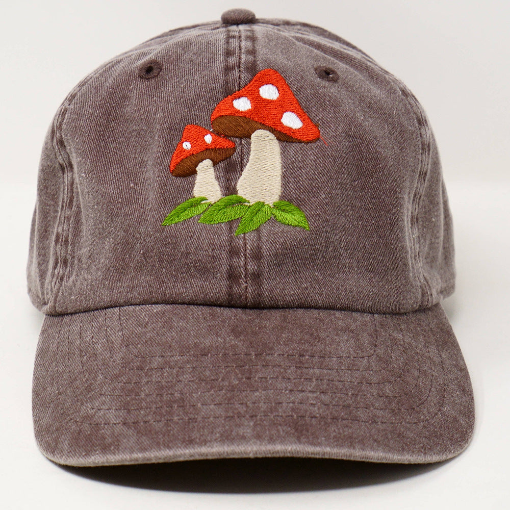 Wholesale Washed Cotton Mushroom Baseball Caps
