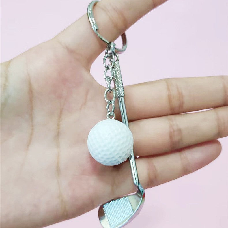 Wholesale Stainless steel golf creative keychain