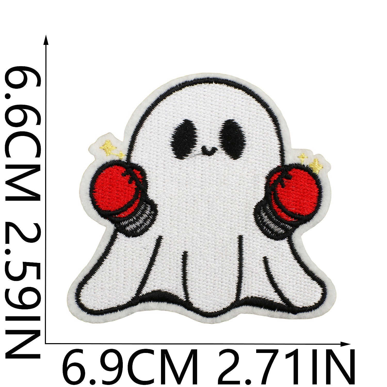 Wholesale Iron On Ghost Pumpkin Embroidery Patch Cute Witch Applique For Clothing Holiday Craft Supply For DIY Decor