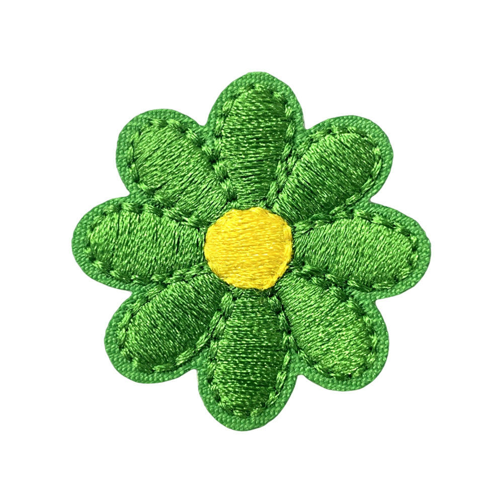 Wholesale Adhesive Backed Embroidered Patch With Colorful Sunflower Design For Coats Fashion Accessory