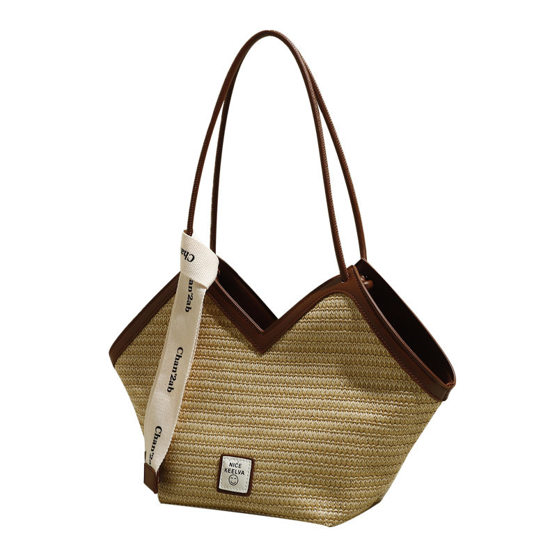 Wholesale Woven Straw Large Capacity Shoulder Bag