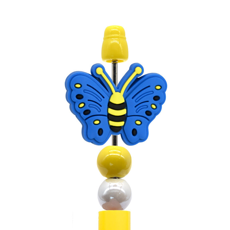 Wholesale Random 100pcs/pack  Cartoon Butterfly Flower Beads Focal Beads