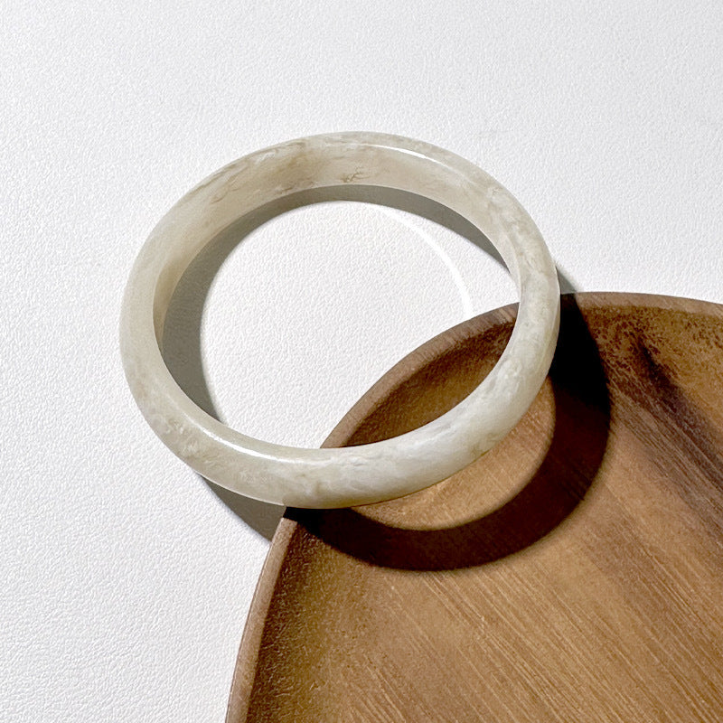 Wholesale plain circle round geometric resin wind color halo bracelet