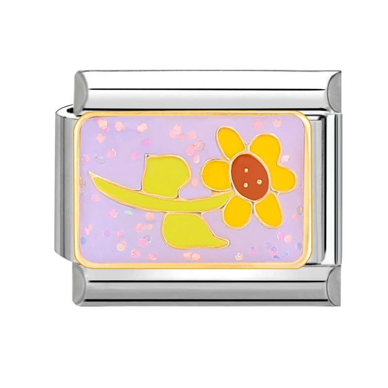 Wholesale DIY Creative Steel Bottom Personalized Retro Handmade Craft Bracelet Charms