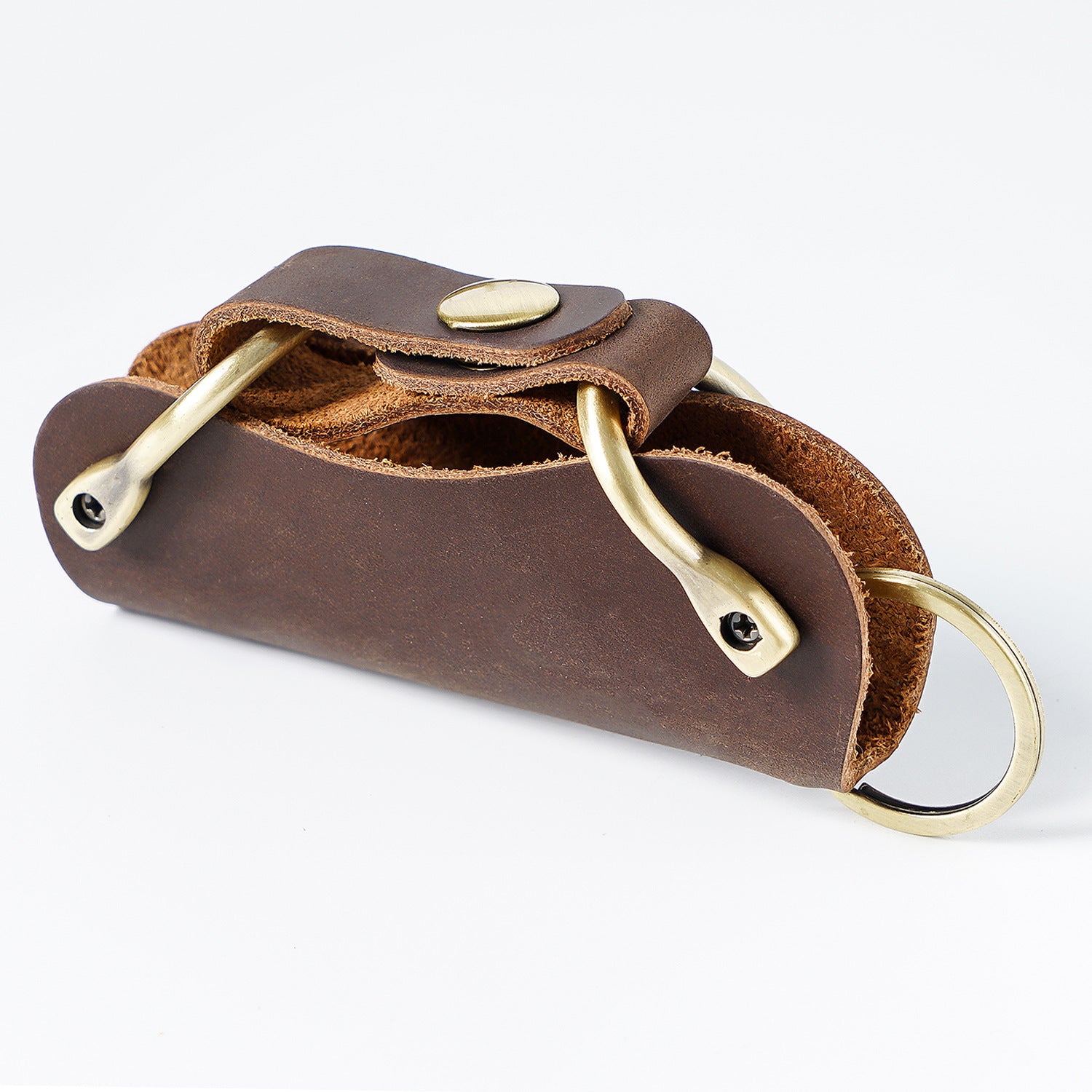 Wholesale Cowhide Creative Household Handmade Storage Leather Keychain