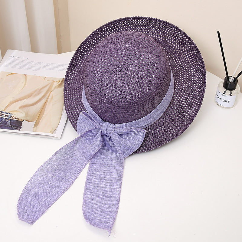 Wholesale Summer Bow Straw Hat Sea Visor