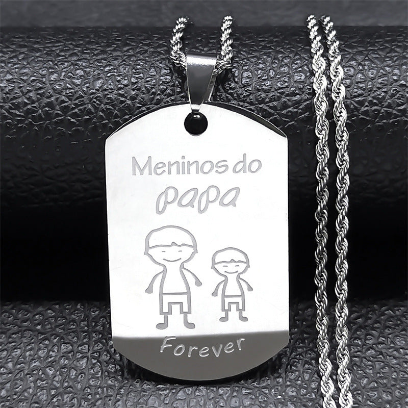 Wholesale Stainless Steel Family Necklaces