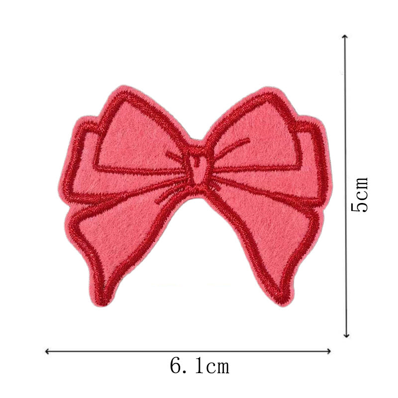 Wholesale Red diverse bow embroidery DIY Patches