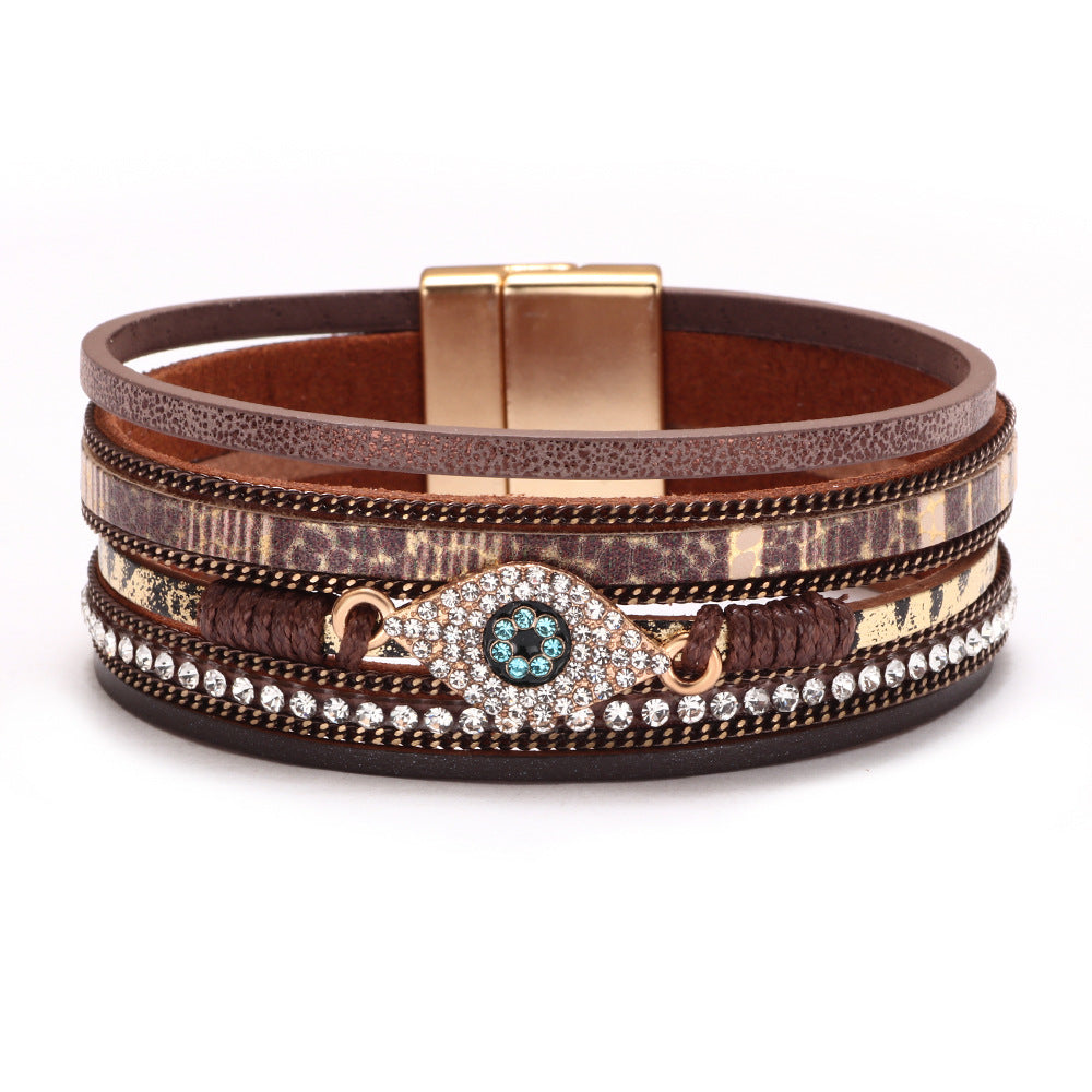 Wholesale Bohemian Evil Eye Diamond Bracelet