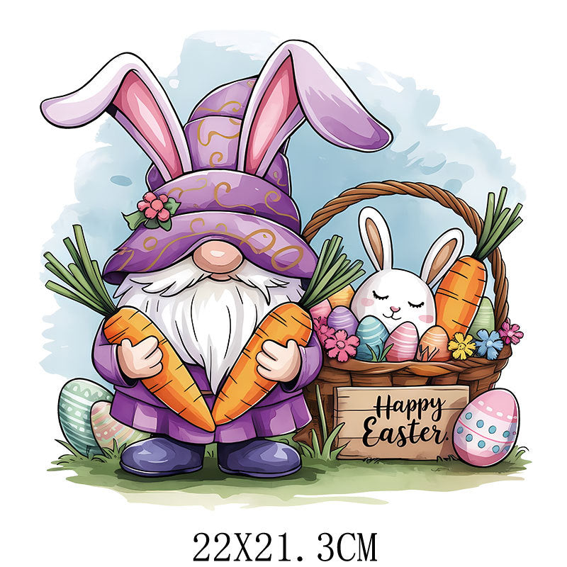 Wholesale 10pcs Easter Rabbit Radish UV DTF Ready to Press Transfers Wrap