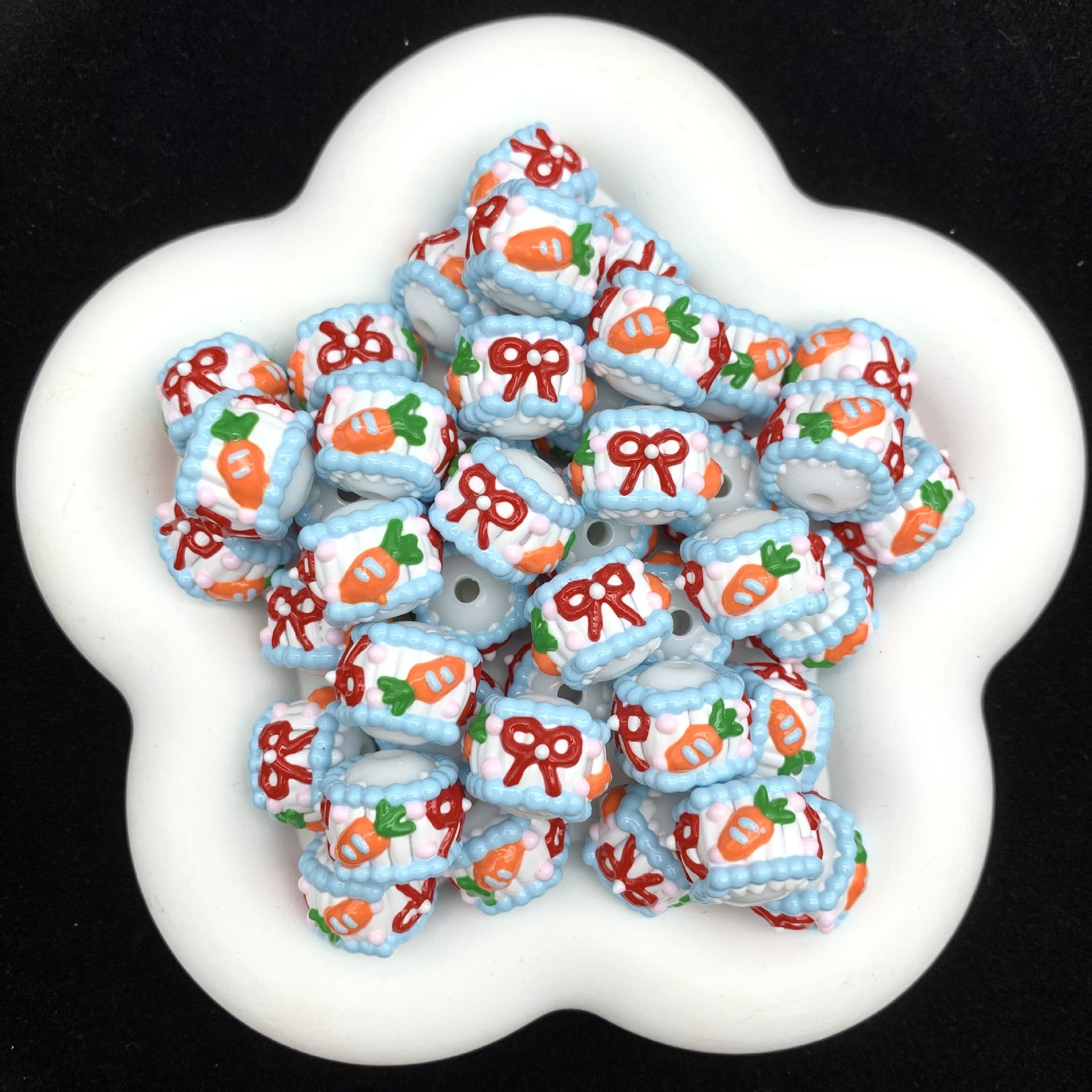 Wholesale  10pcs  Color collision round beads scattered Acrylic Beads