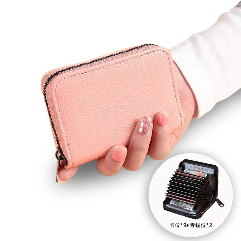 Wholesale Anti-demaxing lychee pattern card holder