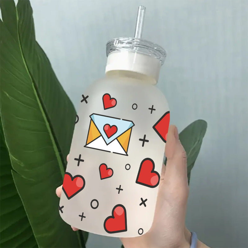 Wholesale Love Bear Cartoon Letter Valentine's Day 16oz Cup UV DTF Wraps