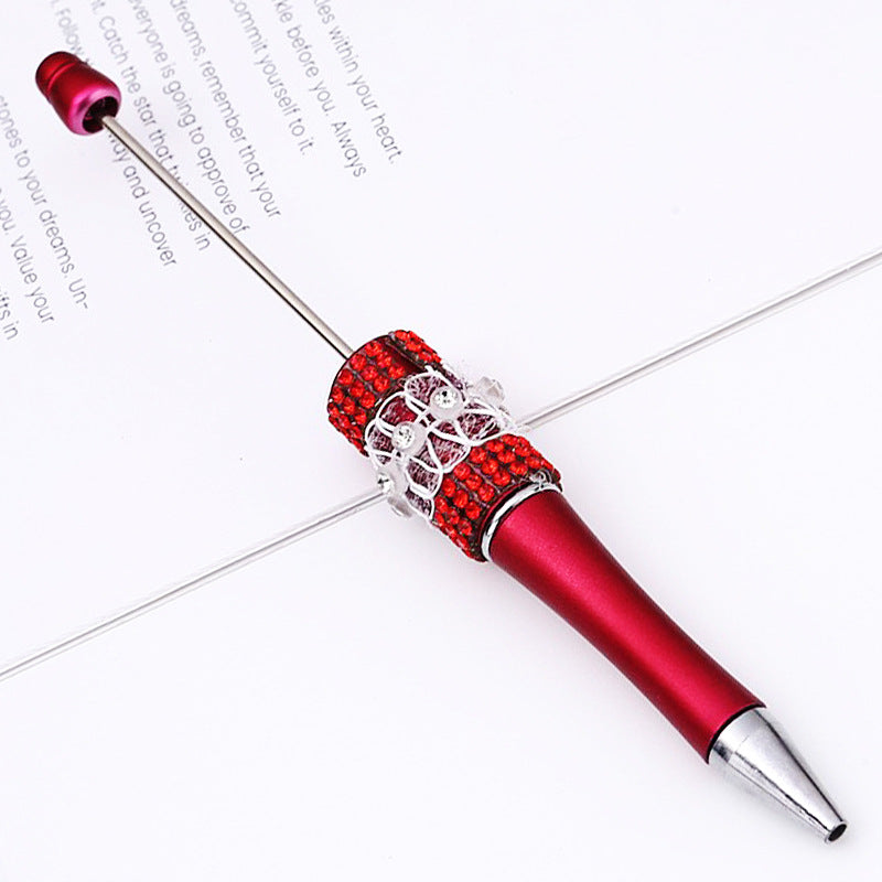 Wholesale 10pcs Beadable Pens DIY Diamond-studded Creative Butterfly Mesh Handmade Diamond Ballpoint Pen