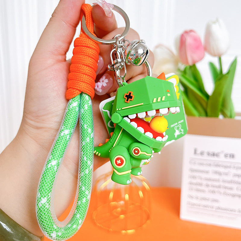 Keychains de silicona de dinosaurio mecha al por mayor