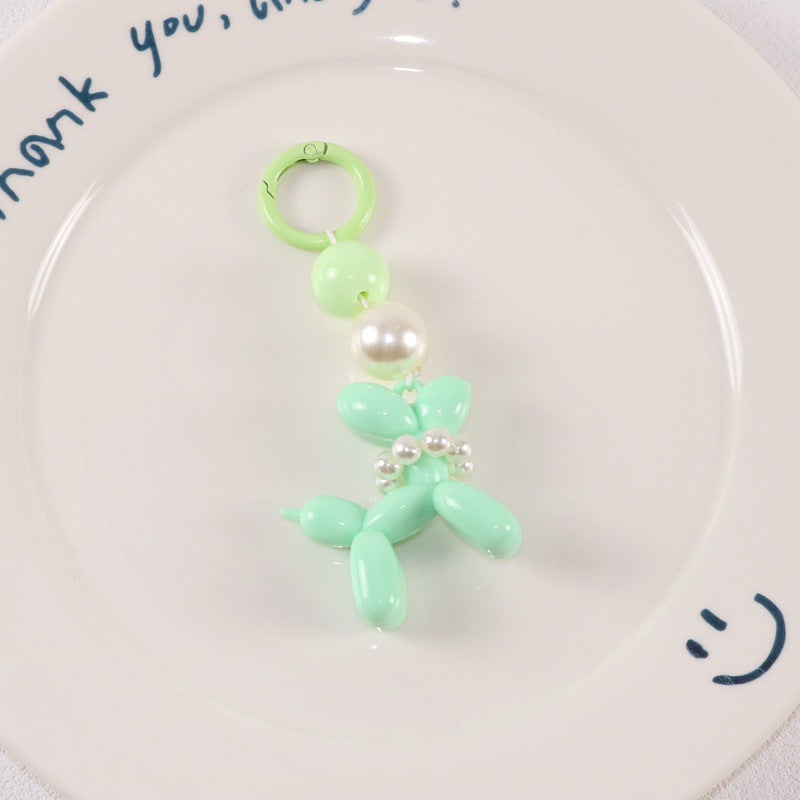 Wholesale Pearl 3D Doll Puppy Acrylic Keychain